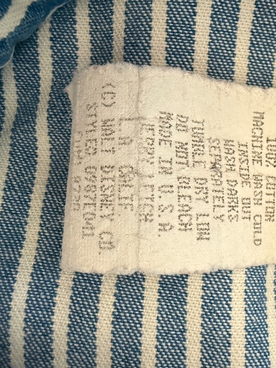 Vintage Disney Mickey Unlimited Striped Shirt Embroidered Button Up size s - Picture 6 of 9